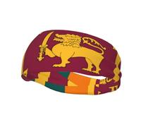 Sri Lanka Flag Basketball Fitness Elastic Headband, Unisex Sports Headband, Sports Running Cycling Yoga Sweat-Absorbent Band,