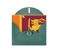Sri lanka flag birthday card with envelope- premium style, unique decorations, uplifting wishes!