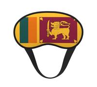 Sri Lanka Flag Blocking Light Mask Sleep Aid, Comfortable Blackout Sleep Mask for Travel Yoga, Soft Eye Cover