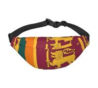 Sri Lanka Flag Boys large waist bag, travel crossbody waist bag, suitable for enjoying sports, running, cycling, travel, fishing