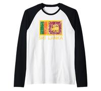 Sri Lanka Flag Distressed Men Women Kids Sri Lankan Raglan Baseball Tee
