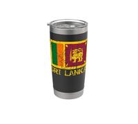 Sri Lanka Flag Distressed Men Women Kids Sri Lankan Stainless Steel Insulated Tumbler
