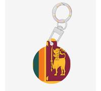 Sri Lanka Flag Dog Tags for Pets,Round Acrylic Pet ID Tags,Perfect for Small to Large Dogs and Cats,Cute & Functional