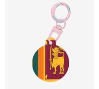 Sri Lanka Flag Dog Tags for Pets,Round Acrylic Pet ID Tags,Perfect for Small to Large Dogs and Cats,Cute & Functional