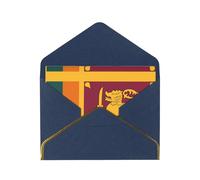 Sri Lanka Flag Greetings Romantic Card With Envelopes, Send To A Close Friend,Phnom Penh Pearl Paper Greeting Card