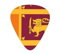 Sri Lanka Flag guitar pick set, 3 different thicknesses, 12 pieces for a variety of instruments