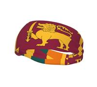 Sri Lanka Flag Headband Hair Sweat Headband Head Wrap Hair Non-Slip Stretchable Washable Makeup Headband
