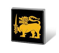 Sri Lanka Flag Lion Custom Lapel Pin Square Brooch Tie Hat Suit Dress Gifts for Women Men Wedding Birthday