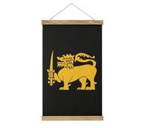 Sri Lanka Flag Lion Vintage Hanging Poster for Home Office