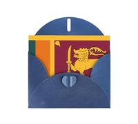 Sri Lanka Flag Pearl Paper Holiday Greeting Card With Envelopes Weddings Party Birthday Invitations Wishes