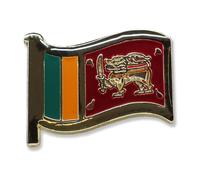 Sri Lanka Flag Pin Badge, Enamel, 20mm, Butterfly Clasp