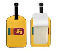 Sri Lanka Flag Print Bag Tags Stylish Luggage Tag 4.3 x 2.76 Inch Essential Travel Accessory Suitcases