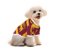 Sri Lanka Flag Print Cotton Dog T Shirt Breathable Soft Pet Clothes, for Small Medium Large Dogs Cats