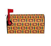Sri Lanka Flag Print Mailbox Covers Magnetic Mailbox Post Protective Cover for Outdoor Garden Yard Decor