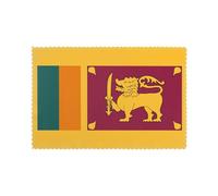 Sri Lanka Flag Print Modern Set of 6 Dining Table Placemats Heat Resistant Place Mats for Home Decor