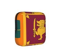 Sri Lanka Flag Print Multifunctional Storage Bag Pad Bag Skin-Friendly Period Pouch Reusable Tampon Bag for Female