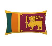 Sri Lanka Flag Print Super Soft And Cozy Fuzzy Polyester Body Pillowcase 91Ã-50cm, Short Plush Body Pillow Pillowcase