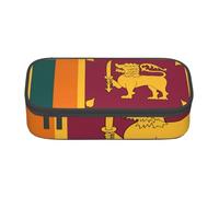 Sri Lanka Flag Print Zipper Pencil Case Makeup Bag Women, Stationery Accessory storage bag supplies