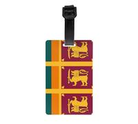 Sri Lanka Flag Printed PVC Luggage Tag Travel Anti Lost ID Label Personal Info Tag for Backpack and Suitcase