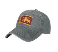 Sri Lanka Flag Washed Cowboy Baseball Cap for Adults - Stylish and Breathable Hat with Adjustable Strap, Gray, One size