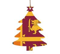 Sri Lanka Flag Wooden Christmas Ornaments Decoration Christmas Tree Hanging Baubles Pendants Decor Gifts