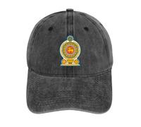 Sri Lanka National Emblem Baseball Cap Personalized Patriotic Flag Print Hat - Summer Cotton Sun Hat Adjustable UV-Protection Cap - Sports Events Souvenir Gift Football Rugby (55-59cm)