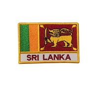 Sri Lanka National Flag Iron On Patch Sew On Patch Embroidered Patch/Badge for Clothes