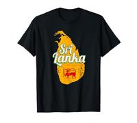 Sri Lanka Retro Map Vintage Holiday Island Souvenir T-Shirt