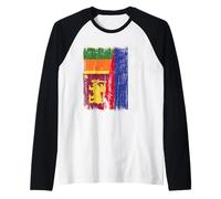 Sri Lanka Russia Half Flag Sri Lankan Russian Jersey Raglan Baseball Tee
