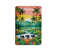 Sri Lanka Travel, Udawalawe National Park Digital Retro Poster Metal Tin Sign Chic Art Retro Iron Painting Bar People Cave Cafe Family Garage Poster Wall Decoration 8x12inch(20x30cm)