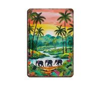 Sri Lanka Travel, Udawalawe National Park Digital Retro Poster Metal Tin Sign Chic Art Retro Iron Painting Bar People Cave Cafe Family Garage Poster Wall Decoration 8x12inch(20x30cm)