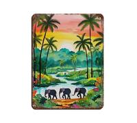Sri Lanka Travel, Udawalawe National Park Digital Tin Sign Vintage Metal Pub Club Cafe Bar Home Wall Art Decoration Poster Retro 12x16inch(30x40cm)