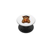 Sri Lankan Flag Teddy Bear Heart Heritage Outfit Sri Lanka PopSockets Adhesive PopGrip