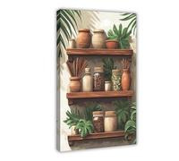 Sri Lankan Folk Remedy Art Print_ Cinnamon, Gotu Kola Canvas Poster Wall Art Decor Print Picture Paintings for Living Room Bedroom Decoration 24x36inch(60x90cm)