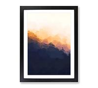 Sri Pada Adams Peak In Sri Lanka In Abstract Modern Framed Print | A3 Black Framed Wall Art | Ready to Hang | Abstract Fantasy Picture | Living Room Bedroom Lounge Office