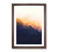 Sri Pada Adams Peak In Sri Lanka In Abstract Modern Framed Print | A4 Walnut Framed Wall Art | Ready to Hang | Abstract Fantasy Picture | Living Room Bedroom Lounge Office