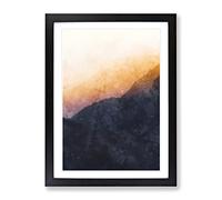 Sri Pada Adams Peak In Sri Lanka Painting Modern Framed Print | A4 Black Framed Wall Art | Ready to Hang | Modern Historical Picture | Living Room Bedroom Lounge Office