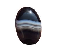 SRI RAM GEMS 10.25 Ratti 9.75 Carat Natural Black Sulemani Hakik Lab Certificate Gemstone for Men and Women, Free Size, Gemstone, Hakik