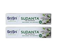 Sri Sri Tattva Sudanta Herbal Gel Toothpaste - All Natural, SLS Free, Fluoride Free Tooth Paste with Charcoal, Salt & More - 100g (Pack of 2), for Kids and Adults