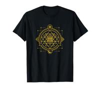 Sri Yantra Geometry Chakra Sun and Moon T-Shirt