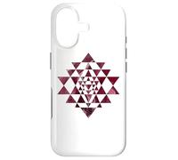 Sri Yantra Sacred Geometry with Burgundy Smoke Shapes Mania Case for iPhone 17