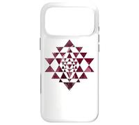 Sri Yantra Sacred Geometry with Burgundy Smoke Shapes Mania Case for iPhone 17 Pro Max