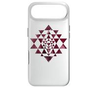Sri Yantra Sacred Geometry with Burgundy Smoke Shapes Mania Case for iPhone Air