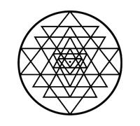 Sri Yantra Wall Art Sticker Meditation Spiritual Bedroom Wall Decor Sacred Geometry Art Mural Home Decor Removable Decor Large - 48x48cm