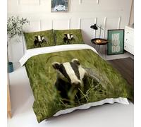 Srigzcaly Animal Badger Theme Duvet Cover Set King, 3 Pcs Soft Quilt Cover with Zipper for Teens Kids Boys, Girls Adult Women, Durable Reversible Microfiber Bedding (Multicolor, 230 x 220 cm)