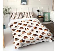 Srigzcaly Duvet Covers Single 53x79 inch Animal Guinea Pig Print Quilt Cover Warm Bedding Set 3 PCS With Pillowcases Ultra Soft Anti Allergic Non Iron Microfiber for Children Adults