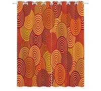 Srigzcaly Mandala Moroccan Style Curtains for Kids Bedroom W46 x H54 x 2 Panels, 3D Pattern Polyester Microfiber insulation Blackout Curtains Eyelet Window Drapes for Boy Girl Aldult