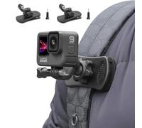 SRIKEKL 2 Sets Pack Backpack Strap Mount Quick Clip, 360° Rotation Backpack Clamp, Compatible with GoPro Hero 12/11/10/9/8 Black, Session, DJI Osmo Action and Most Action Cameras