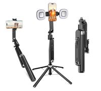 SRIKEKL 71" Auto Face Tracking Selfie Stick & Tripod,360° Rotation, AI Gesture Control, Motion Sensor Phone Stand for Filming Streaming YouTube Tiktok Video Vlog(With Fill Lights)