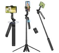 SRIKEKL Auto Face Tracking Selfie Stick Tripod for iPhone, 360° Rotation Phone Tripod Stand with Remote, 71'' Phone Camera Tripods Stand iPhone Holder for Content Creator Tiktok Vlog Video Recording